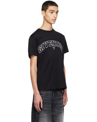 schwarzes Strick T-Shirt mit einem Rundhalsausschnitt von Givenchy