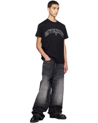 schwarzes Strick T-Shirt mit einem Rundhalsausschnitt von Givenchy