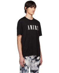 schwarzes Strick T-Shirt mit einem Rundhalsausschnitt von Amiri
