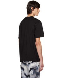 schwarzes Strick T-Shirt mit einem Rundhalsausschnitt von Amiri