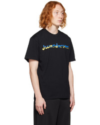 schwarzes Strick T-Shirt mit einem Rundhalsausschnitt von JW Anderson