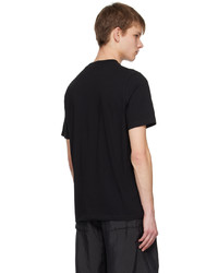 schwarzes Strick T-Shirt mit einem Rundhalsausschnitt von Jil Sander