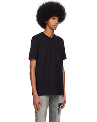 schwarzes Strick T-Shirt mit einem Rundhalsausschnitt von RtA
