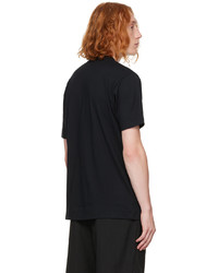 schwarzes Strick T-Shirt mit einem Rundhalsausschnitt von Comme des Garcons Homme