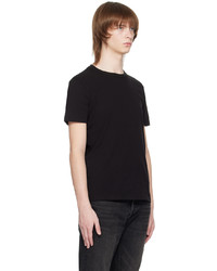 schwarzes Strick T-Shirt mit einem Rundhalsausschnitt von Tom Ford