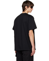 schwarzes Strick T-Shirt mit einem Rundhalsausschnitt von Burberry