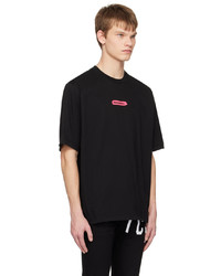 schwarzes Strick T-Shirt mit einem Rundhalsausschnitt von DSQUARED2