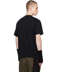 schwarzes Strick T-Shirt mit einem Rundhalsausschnitt von Undercover
