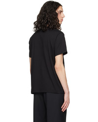 schwarzes Strick T-Shirt mit einem Rundhalsausschnitt von Johnlawrencesullivan