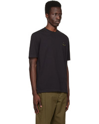 schwarzes Strick T-Shirt mit einem Rundhalsausschnitt von Ps By Paul Smith