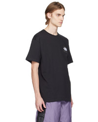 schwarzes Strick T-Shirt mit einem Rundhalsausschnitt von The North Face