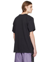 schwarzes Strick T-Shirt mit einem Rundhalsausschnitt von The North Face