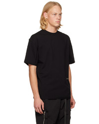 schwarzes Strick T-Shirt mit einem Rundhalsausschnitt von C2h4