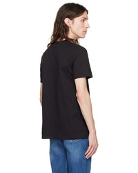 schwarzes Strick T-Shirt mit einem Rundhalsausschnitt von A.P.C.