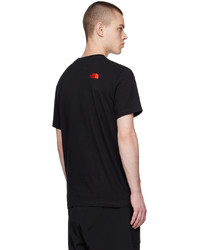 schwarzes Strick T-Shirt mit einem Rundhalsausschnitt von The North Face