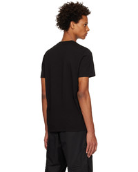 schwarzes Strick T-Shirt mit einem Rundhalsausschnitt von Moncler