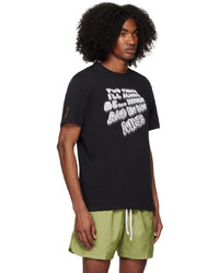 schwarzes Strick T-Shirt mit einem Rundhalsausschnitt von Nike