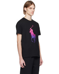 schwarzes Strick T-Shirt mit einem Rundhalsausschnitt von Polo Ralph Lauren