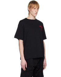 schwarzes Strick T-Shirt mit einem Rundhalsausschnitt von Simone Rocha
