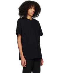 schwarzes Strick T-Shirt mit einem Rundhalsausschnitt von Comme Des Garcons Homme Plus