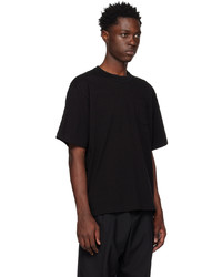 schwarzes Strick T-Shirt mit einem Rundhalsausschnitt von Sacai