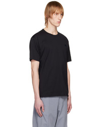 schwarzes Strick T-Shirt mit einem Rundhalsausschnitt von Acne Studios