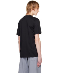 schwarzes Strick T-Shirt mit einem Rundhalsausschnitt von Acne Studios