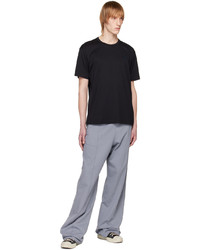 schwarzes Strick T-Shirt mit einem Rundhalsausschnitt von Acne Studios