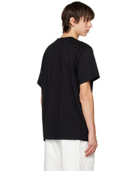 schwarzes Strick T-Shirt mit einem Rundhalsausschnitt von Burberry