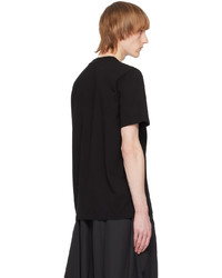 schwarzes Strick T-Shirt mit einem Rundhalsausschnitt von Moncler