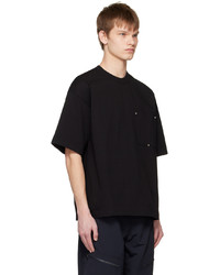 schwarzes Strick T-Shirt mit einem Rundhalsausschnitt von Bottega Veneta