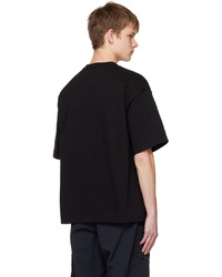 schwarzes Strick T-Shirt mit einem Rundhalsausschnitt von Bottega Veneta