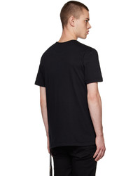 schwarzes Strick T-Shirt mit einem Rundhalsausschnitt von Ann Demeulemeester