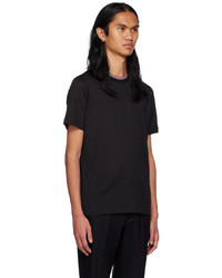 schwarzes Strick T-Shirt mit einem Rundhalsausschnitt von Dunhill