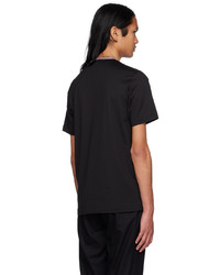 schwarzes Strick T-Shirt mit einem Rundhalsausschnitt von Dunhill