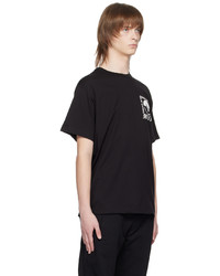 schwarzes Strick T-Shirt mit einem Rundhalsausschnitt von VERSACE JEANS COUTURE