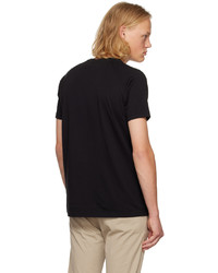 schwarzes Strick T-Shirt mit einem Rundhalsausschnitt von Aspesi