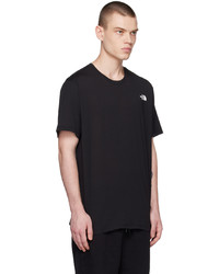 schwarzes Strick T-Shirt mit einem Rundhalsausschnitt von The North Face