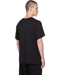 schwarzes Strick T-Shirt mit einem Rundhalsausschnitt von The North Face