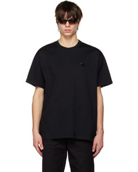schwarzes Strick T-Shirt mit einem Rundhalsausschnitt von Burberry
