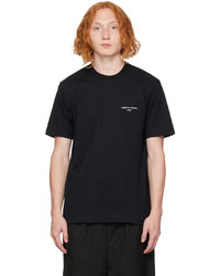 schwarzes Strick T-Shirt mit einem Rundhalsausschnitt von Comme des Garcons Homme