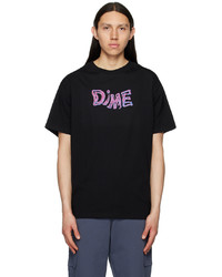 schwarzes Strick T-Shirt mit einem Rundhalsausschnitt von Dime