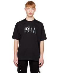 schwarzes Strick T-Shirt mit einem Rundhalsausschnitt von DSQUARED2