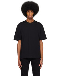 schwarzes Strick T-Shirt mit einem Rundhalsausschnitt von Filippa K