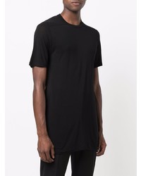 schwarzes Strick T-Shirt mit einem Rundhalsausschnitt von Rick Owens