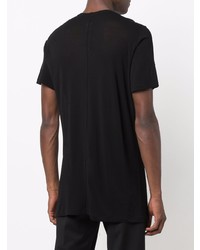 schwarzes Strick T-Shirt mit einem Rundhalsausschnitt von Rick Owens