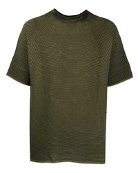 schwarzes Strick T-Shirt mit einem Rundhalsausschnitt von Goldwin 0