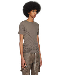 schwarzes Strick T-Shirt mit einem Rundhalsausschnitt von Rick Owens