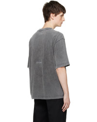 schwarzes Strick T-Shirt mit einem Rundhalsausschnitt von Acne Studios