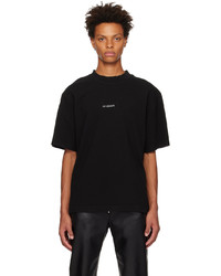 schwarzes Strick T-Shirt mit einem Rundhalsausschnitt von Han Kjobenhavn